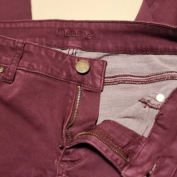 Wine Colored Maurices Skinny Jeans - Picture 6 of 9